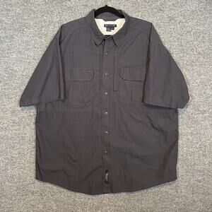 5.11 Tactical Shirt‎ Mens XL Black Rip-stop Short Sleeve Workwear Vent Flap